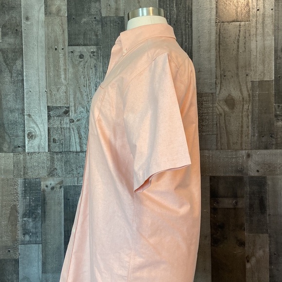 Men’s L.L. Bean peach button up shirt size 16 tall preppy coastal euro summer - Picture 7 of 11